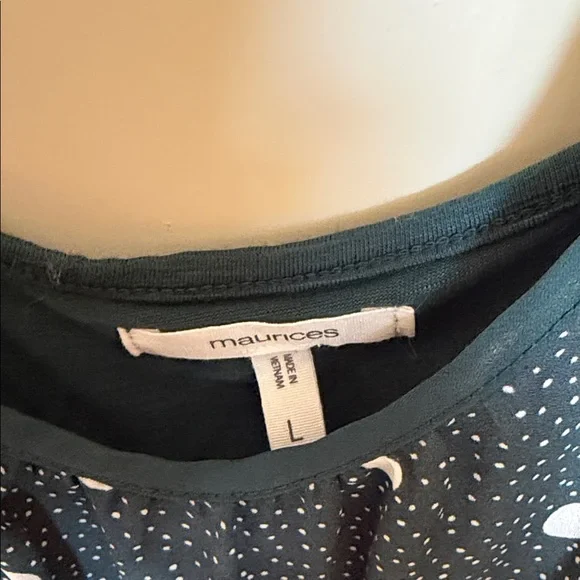 Maurices Dark Green Polka Dot Tank Top - Picture 2 of 3